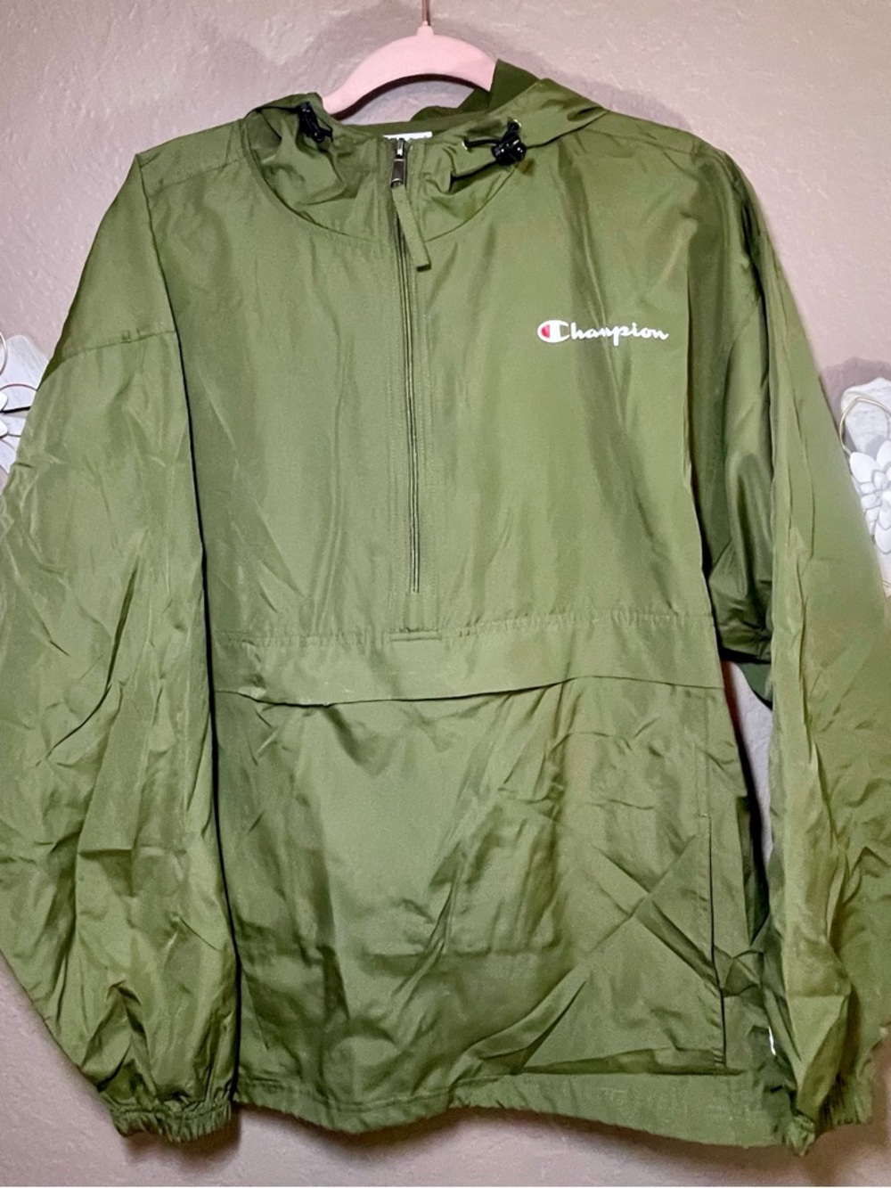 Champion Men's Stadium Packable Lightweight Windbreaker Pullover Jacket Large